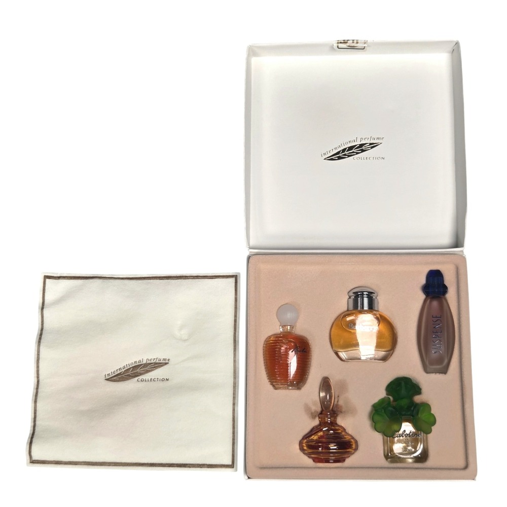 International Perfume Collection Mini Fragrance Set Burberry Balenciaga Vtg Rare